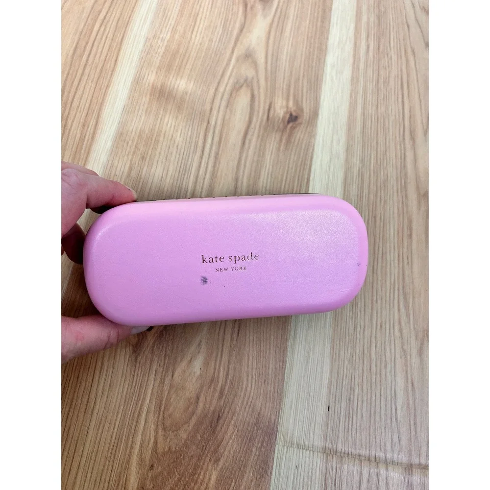 Beautiful KATE SPADE New York Pink &‎ Green Eyeglass Hard Case